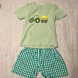 3T Boys Tractor Appliqué Outfit